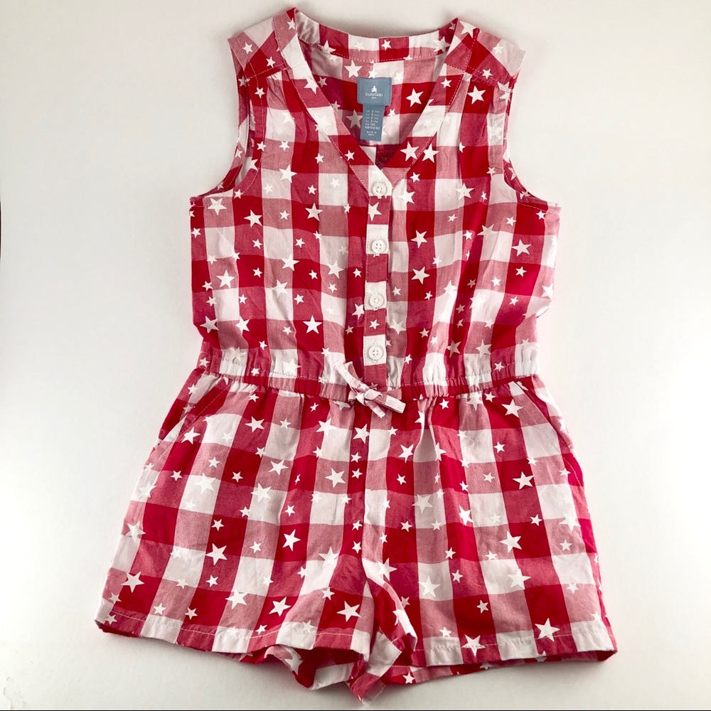 NWT Gap Girls’ Size 3 Red and White Romper